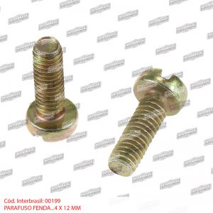 Parafuso fenda 4x12mm