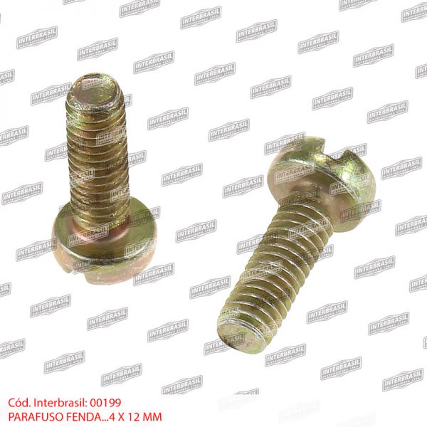 Parafuso fenda 4x12mm