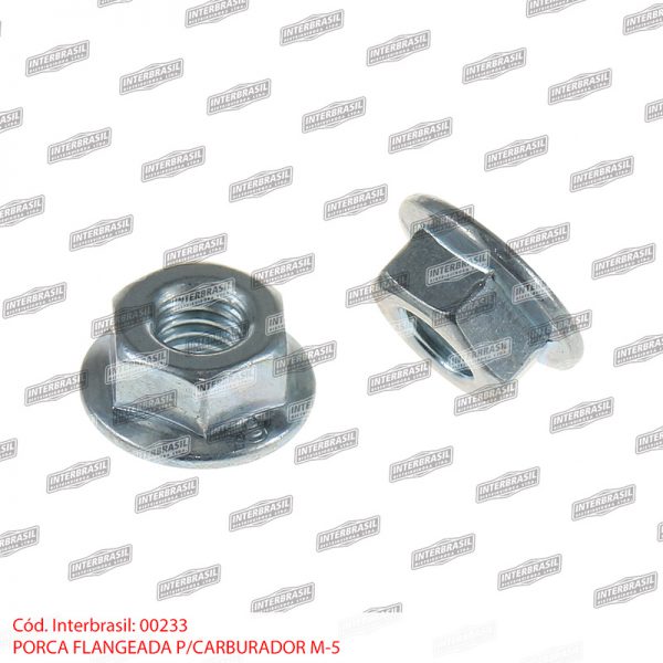 Porca flangeada para carburador M5