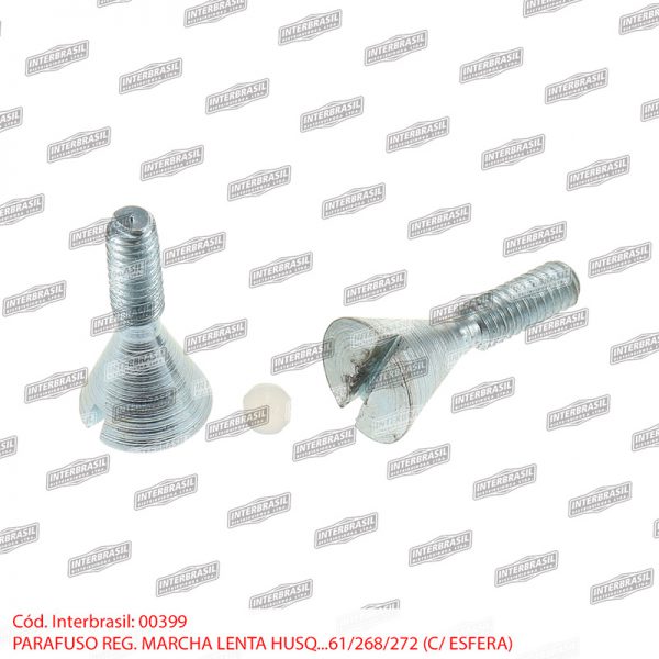 Parafuso regulagem marcha lenta Husq. 61 / 268 com esfera