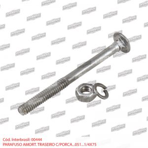 Parafuso amortecedor traseiro com porca St. 051 1/4''x75mm