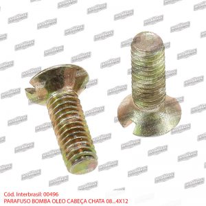 Parafuso bomba óleo cabeça chata St. 08 4x12mm
