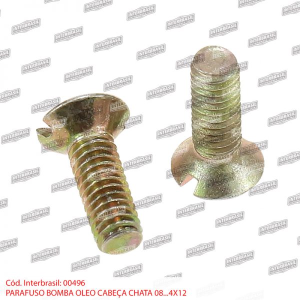 Parafuso bomba óleo cabeça chata St. 08 4x12mm