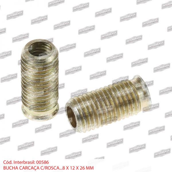 Bucha carcaça com rosca 8x12x26mm