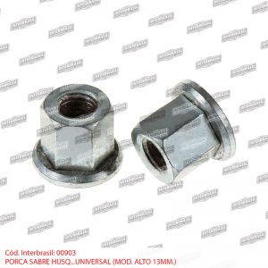 Porca sabre Husq. universal mod. alto 13mm