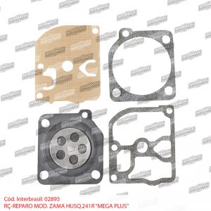 Reparo carburador mod. Zama Husq. 241R (Mega Plus)