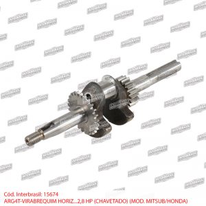 Virabrequim horiz. 2,8hp (chavetado) (mod. Mitsub. / Honda)