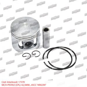 Pistão 42,5mm com anel motosserras 45cc (Argon)