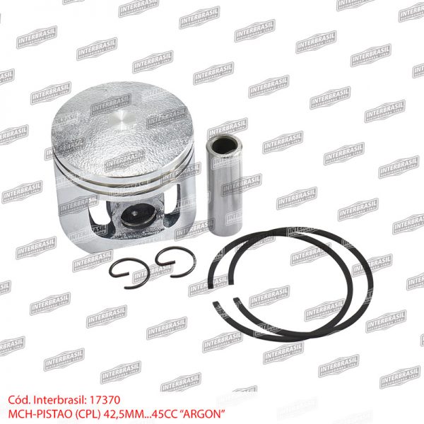 Pistão 42,5mm com anel motosserras 45cc (Argon)