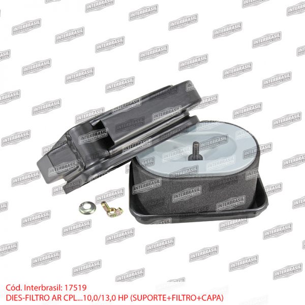 Filtro ar cpl. 10,0 / 13,0hp (suporte + filtro + capa)