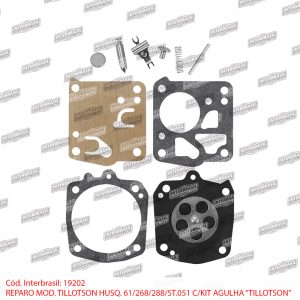 Reparo Husq. 61 / 268 / 288 / St. 051 com kit agulha (Tillotson)
