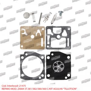 Reparo St. 360 / 380 / 381 / 382 mod. Zama com kit agulha (Tillotson)