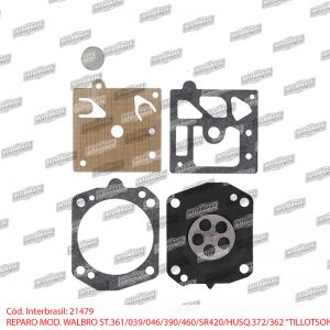 Reparo St. 039 / 046 / 361 / 460 / SR420 / Husq. 362 / 372 mod. Walbro (Tillotson)