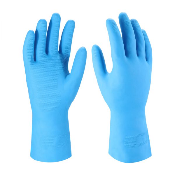 Luva de latex 450 micras azul